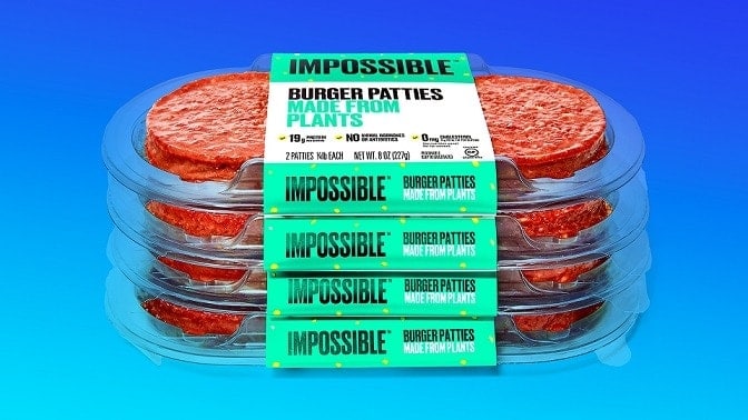 Az Impossible Food növényi hamburgerhez fejlesztett húsalternatívája