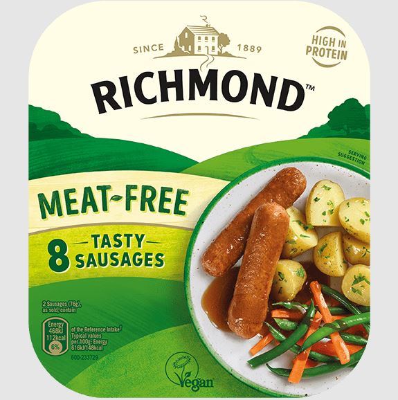 A Richmond márka vegán snack virslije, mint növényi alapú élelmiszer